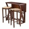 Flash Sale 🥰 Rectangle Winsome Trading Harrington 3 Piece Counter Height Dining Table Set With 29 In. Rush Seat Stools ❤️ -Kitchen Sales Store masterWI678