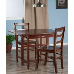 Budget 🔔 Rectangle Winsome Trading Taylor 3 Piece Drop Leaf Table Set 🔥