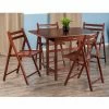 Wholesale 🌟 Rectangle Winsome Trading Taylor 5 Piece Drop Leaf Table Folding Chair Set 🔔 -Kitchen Sales Store masterWI820