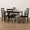 Deals 🛒 Rectangle Baxton Studio Rosie 5 Piece Rectangular Dining Set 👍 -Kitchen Sales Store masterWSI3771