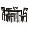 Deals 👍 Rectangle Baxton Studio Sylvia 5 Piece Rectangular Dining Set 👏 -Kitchen Sales Store masterWSI3774