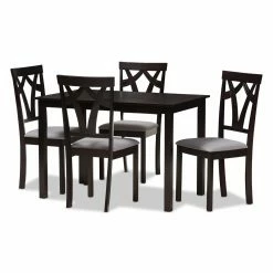 Deals 👍 Rectangle Baxton Studio Sylvia 5 Piece Rectangular Dining Set 👏