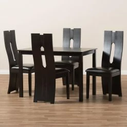 Outlet โค๏ธ Rectangle Baxton Studio Alani 5 Piece Rectangular Dining Set ๐ฅฐ