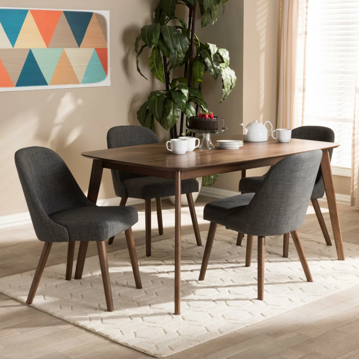 Budget ๐ Rectangle Baxton Studio Cody Mid-Century Modern Fabric Upholstered Wood 5 Piece Dining Set ๐คฉ 3 Budget ๐ Rectangle Baxton Studio Cody Mid-Century Modern Fabric Upholstered Wood 5 Piece Dining Set ๐คฉ