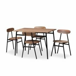 Brand new ❤️ Rectangle Baxton Studio Darcia 5 Piece Dining Table Set 🔥