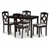 Wholesale 🔥 Rectangle Baxton Studio Ruth 5 Piece Contemporary Dining Set ⌛ -Kitchen Sales Store masterWSI4060