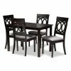 Outlet 🥰 Rectangle Baxton Studio Lucie 5 Piece Dining Table Set 😍 -Kitchen Sales Store masterWSI4570