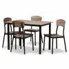Outlet 👏 Rectangle Baxton Studio Marcus 5 Piece Dining Table Set ❤️ -Kitchen Sales Store masterWSI4876