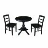 Brand new ✨ Round International Concepts 3 Piece 30 In. Curved Base Dining Table Set With Madrid Chairs 👏 -Kitchen Sales Store masterWWI1008