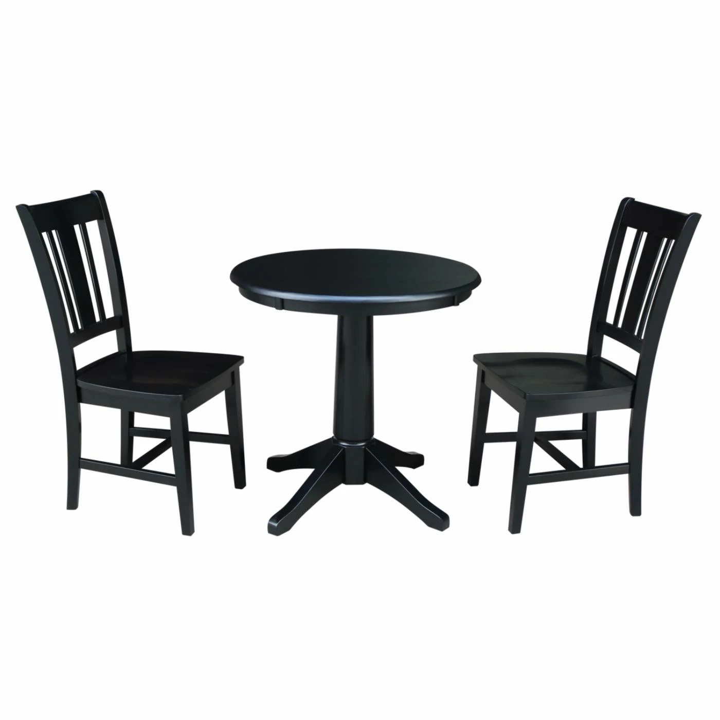 Outlet π Round International Concepts 3 Piece 30 In. Straight Pedestal Dining Table Set With San Remo Chairs π 3 Outlet π Round International Concepts 3 Piece 30 In. Straight Pedestal Dining Table Set With San Remo Chairs π