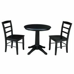 Top 10 ✨ Round International Concepts 3 Piece 30 In. Dining Table Set With Madrid Chairs ❤️