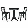 Best Pirce 🔔 Round International Concepts 3 Piece 30 In. Counter Height Dining Table With Cross Back Stool ⭐ 1 Best Pirce 🔔 Round International Concepts 3 Piece 30 In. Counter Height Dining Table With Cross Back Stool ⭐ -Kitchen Sales Store masterWWI1011