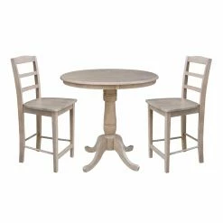 Flash Sale 🥰 Round International Concepts 3 Piece Counter Height Dining Set ⌛