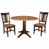 Top 10 🥰 International Concepts 42 In. Round Top Pedestal Table With 2 Chairs 🔔 -Kitchen Sales Store masterWWI1180
