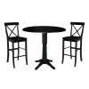 Discount ❤️ International Concepts 42 In. Round Pedestal Bar Height Table With 2 Bar Height Stools 🤩 2 Discount ❤️ International Concepts 42 In. Round Pedestal Bar Height Table With 2 Bar Height Stools 🤩 -Kitchen Sales Store masterWWI1182
