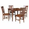 Best reviews of 💯 Square International Concepts 36 X 36 In. Dining Table With 4 San Remo Splatback Chairs - 5 Piece Dining Set 🔔 -Kitchen Sales Store masterWWI1183