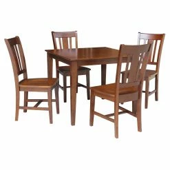 Best reviews of 💯 Square International Concepts 36 X 36 In. Dining Table With 4 San Remo Splatback Chairs - 5 Piece Dining Set 🔔