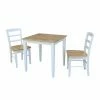 Outlet 👏 Square International Concepts Silerton 3 Piece Dining Table Set With 2 Ladder Back Chairs ⭐ 1 Outlet 👏 Square International Concepts Silerton 3 Piece Dining Table Set With 2 Ladder Back Chairs ⭐ -Kitchen Sales Store masterWWI307