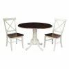 Best deal โ๏ธ International Concepts Dual Drop Leaf Round 3 Piece Dining Table Set With X-Back Chairs ๐ฅ 2 Best deal โ๏ธ International Concepts Dual Drop Leaf Round 3 Piece Dining Table Set With X-Back Chairs ๐ฅ -Kitchen Sales Store masterWWI624