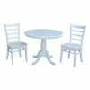Brand new ⌛ International Concepts Round Extension 3 Piece Dining Set With Emily Chairs 🛒 -Kitchen Sales Store masterWWI788