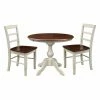 Wholesale ✨ Oval International Concepts 3 Piece Curved Base Dining Table Set With Madrid Chairs 👍 -Kitchen Sales Store masterWWI817