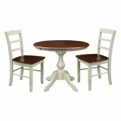 Wholesale ✨ Oval International Concepts 3 Piece Curved Base Dining Table Set With Madrid Chairs 👍