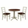 Best Pirce 👍 Round International Concepts 36 In. 3 Piece Straight Base Dining Table Set With 2 Madrid Chairs And 12 In. Extension Leaf 👏 2 Best Pirce 👍 Round International Concepts 36 In. 3 Piece Straight Base Dining Table Set With 2 Madrid Chairs And 12 In. Extension Leaf 👏 -Kitchen Sales Store masterWWI818