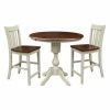 Buy 🧨 Oval International Concepts 3 Piece Curved Base Dining Table Set With San Remo Counter Stools ⭐ -Kitchen Sales Store masterWWI819