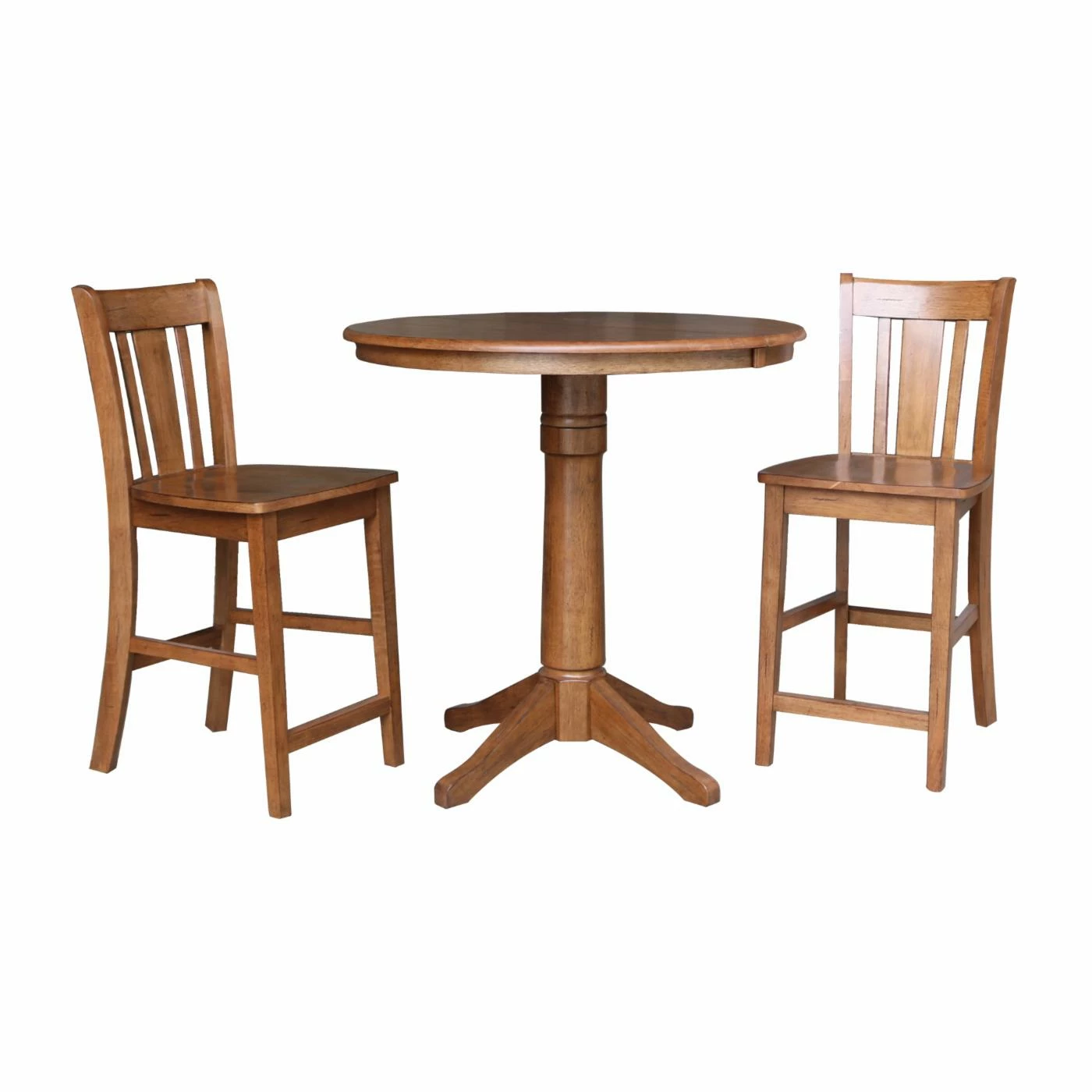 Outlet ⭐ Oval International Concepts 3 Piece Straight Base Dining Table Set With San Remo Counter Stools 🛒 3 Outlet ⭐ Oval International Concepts 3 Piece Straight Base Dining Table Set With San Remo Counter Stools 🛒