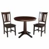 Brand new ⭐ Round International Concepts Straight Pedestal Dining Table Set With San Remo Chairs 😉 -Kitchen Sales Store masterWWI847