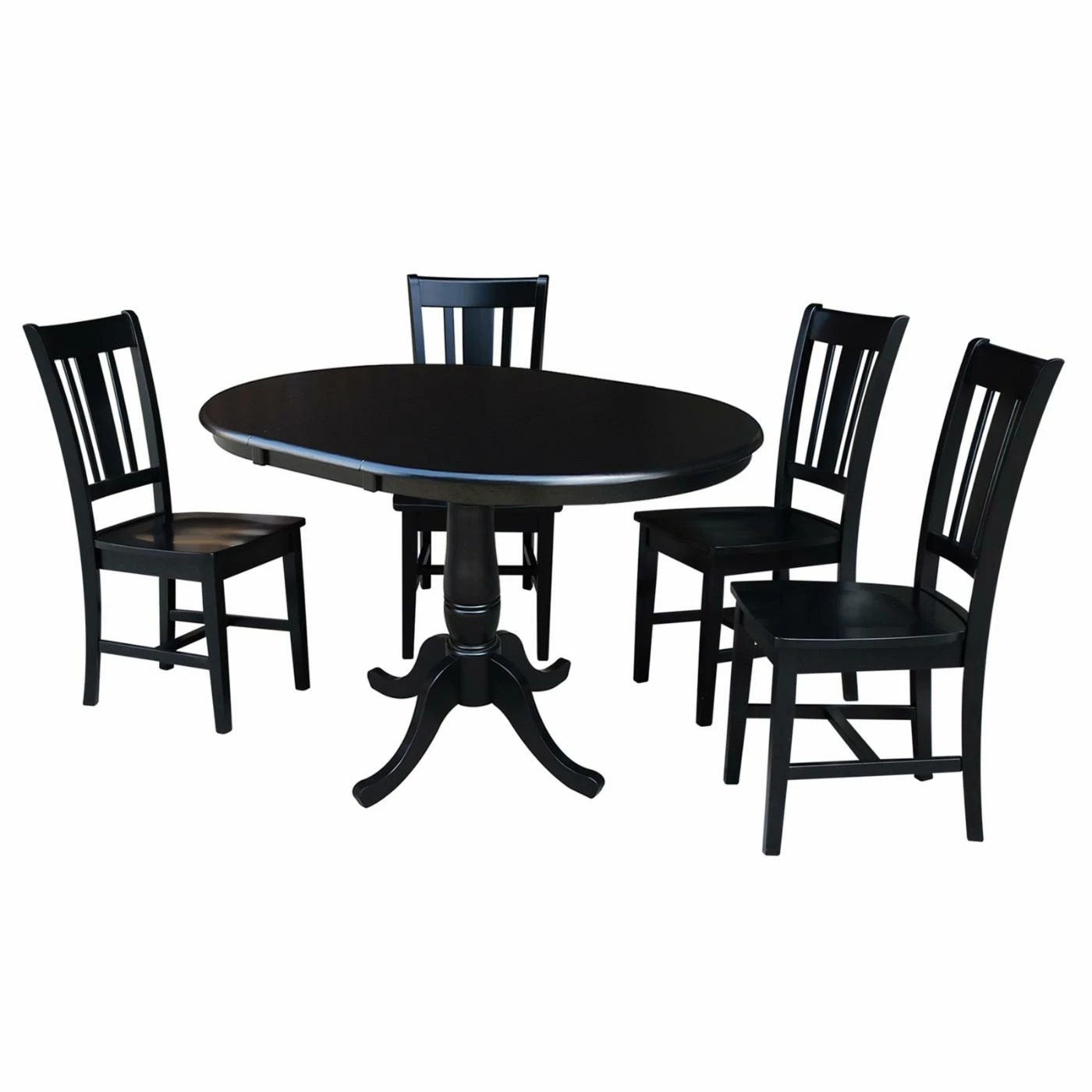 Best Sale ๐ Oval International Concepts 5 Piece Curved Pedestal Dining Table Set With Extension Leaf And San Remo Chairs ๐ 3 Best Sale ๐ Oval International Concepts 5 Piece Curved Pedestal Dining Table Set With Extension Leaf And San Remo Chairs ๐