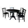 Cheapest 😉 Oval International Concepts 5 Piece Round Dining Table Set With Extension Leaf And Madrid Chairs 😉 -Kitchen Sales Store masterWWI855