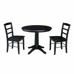 Best deal ✔️ Oval International Concepts 3 Piece Dining Table Set With Madrid Chairs 🌟