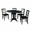 Best reviews of 🤩 Oval International Concepts 5 Piece Dining Table Set With Extension Leaf And 4 Madrid Chairs ❤️ -Kitchen Sales Store masterWWI860