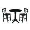 Top 10 ๐ Oval International Concepts 3 Piece Counter Height Dining Table With Cross Back Chairs โ 1 Top 10 ๐ Oval International Concepts 3 Piece Counter Height Dining Table With Cross Back Chairs โ -Kitchen Sales Store masterWWI861