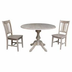 Promo ⌛ International Concepts Camille 3 Piece Round Pedestal Dining Table Set 🤩