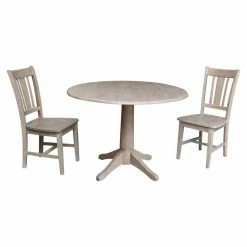 Best Sale ⌛ International Concepts Jayden 3 Piece Round Pedestal Table With 2 Chairs 🧨