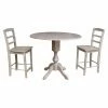 Best deal ⌛ International Concepts Lauren 3 Piece Round Pedestal Gathering Height Table Set 😀 -Kitchen Sales Store masterWWI931