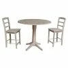 Best Sale ✨ International Concepts Joan 3 Piece Round Pedestal Gathering Height Table Set ✔️ -Kitchen Sales Store masterWWI932