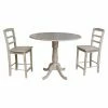 Outlet โค๏ธ International Concepts Janice 3 Piece Round Pedestal Gathering Height Table Set โ 1 Outlet โค๏ธ International Concepts Janice 3 Piece Round Pedestal Gathering Height Table Set โ -Kitchen Sales Store masterWWI933