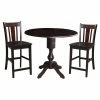 Cheapest ⭐ International Concepts Jonah 3 Piece Round Pedestal Gathering Height Table Set 🛒 -Kitchen Sales Store masterWWI947