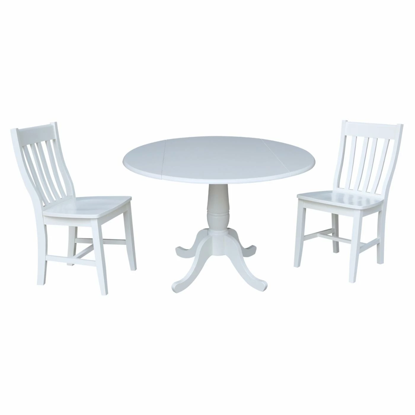 Flash Sale 🥰 International Concepts 3 Piece Round Pedestal Drop Leaf Table Set 😍 3 Flash Sale 🥰 International Concepts 3 Piece Round Pedestal Drop Leaf Table Set 😍