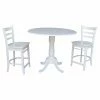 Budget π International Concepts 3 Piece Round Pedestal Gathering Height Drop Leaf Table Set π₯° 2 Budget π International Concepts 3 Piece Round Pedestal Gathering Height Drop Leaf Table Set π₯° -Kitchen Sales Store masterWWI997