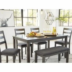 Hot Sale ⌛ Rectangle Signature Design By Ashley Bridson 6 Piece Casual Dining Set ✔️ 15 Hot Sale ⌛ Rectangle Signature Design By Ashley Bridson 6 Piece Casual Dining Set ✔️ -Kitchen Sales Store scaleASHY6960