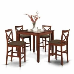 Budget 😀 Square East West Furniture Pub 5 Piece High Cross Dining Table Set 💯 16 Budget 😀 Square East West Furniture Pub 5 Piece High Cross Dining Table Set 💯 -Kitchen Sales Store scaleEASE1215