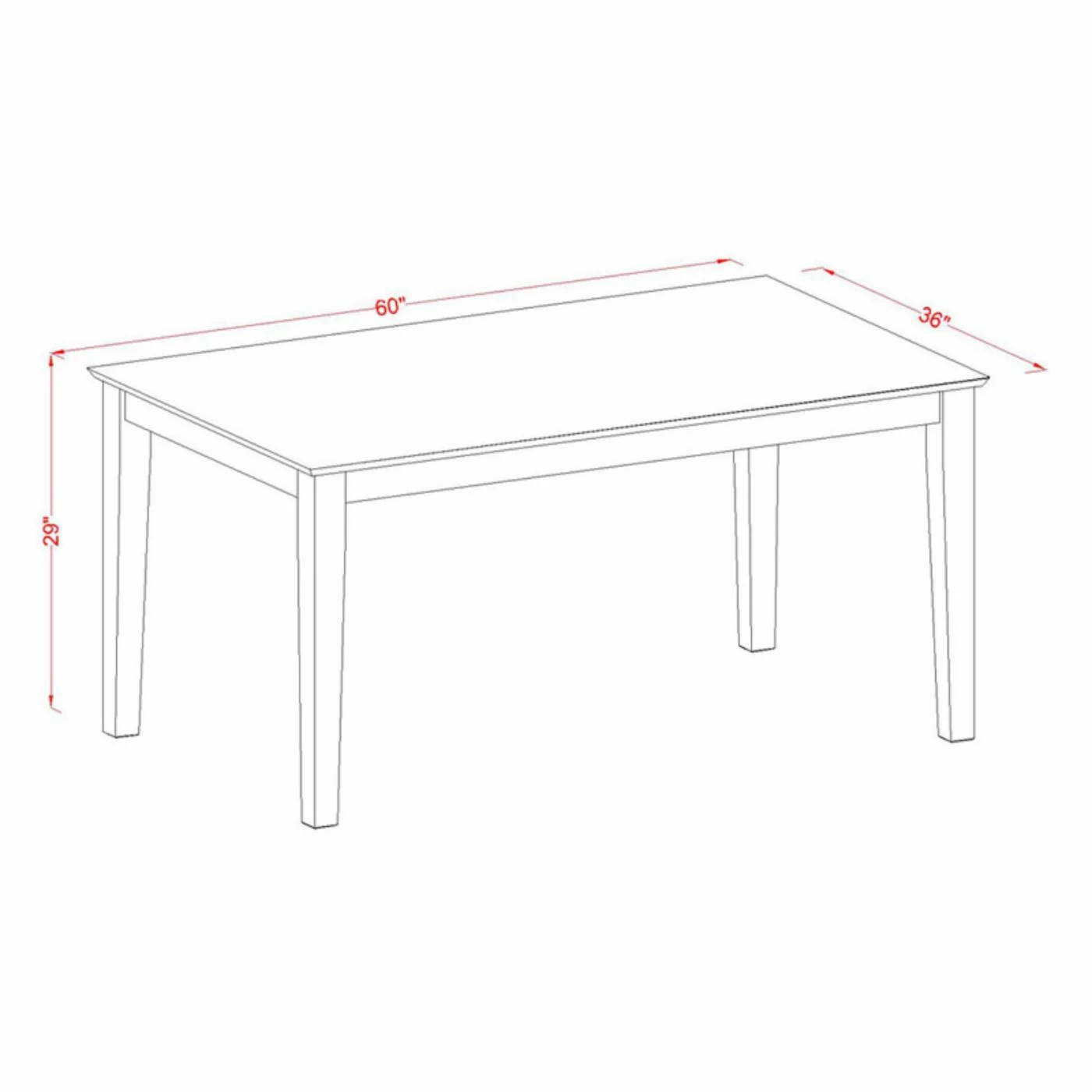 Brand new ❤️ Rectangle East West Furniture Capri CAWE5 Five Piece Dining Table Set 💯 7 Brand new ❤️ Rectangle East West Furniture Capri CAWE5 Five Piece Dining Table Set 💯 - Image 5