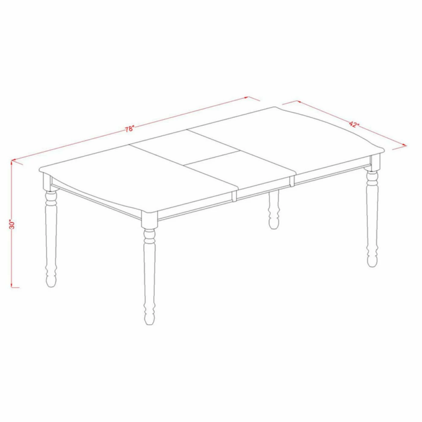 Discount 😉 Rectangle East West Furniture Dover DONO9 Nine Piece Extension Dining Table Set 😉 7 Discount 😉 Rectangle East West Furniture Dover DONO9 Nine Piece Extension Dining Table Set 😉 - Image 5