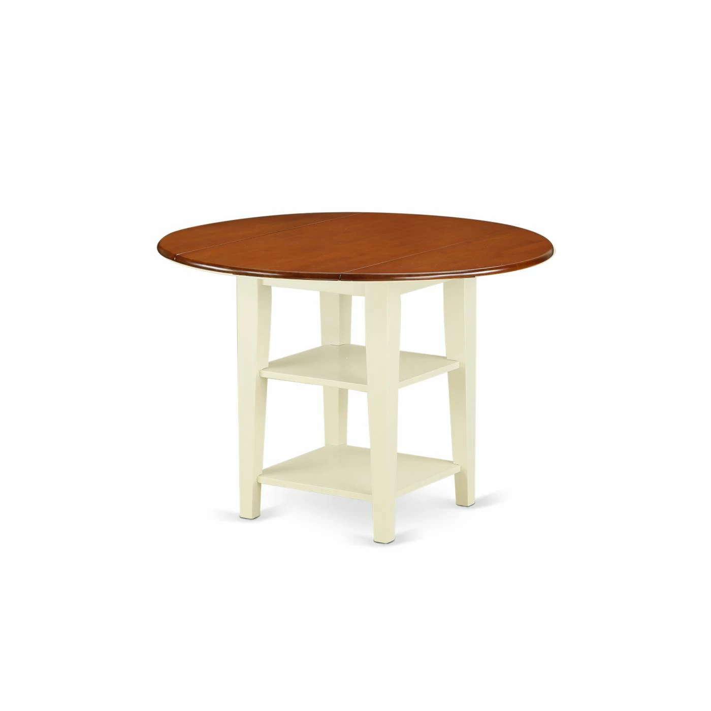 Deals ๐ Round East West Furniture Sudbury 3 Piece Dual Drop Leaf Dining Table Set With Wood Seat Dining Chairs ๐ 7 Deals ๐ Round East West Furniture Sudbury 3 Piece Dual Drop Leaf Dining Table Set With Wood Seat Dining Chairs ๐ - Image 5