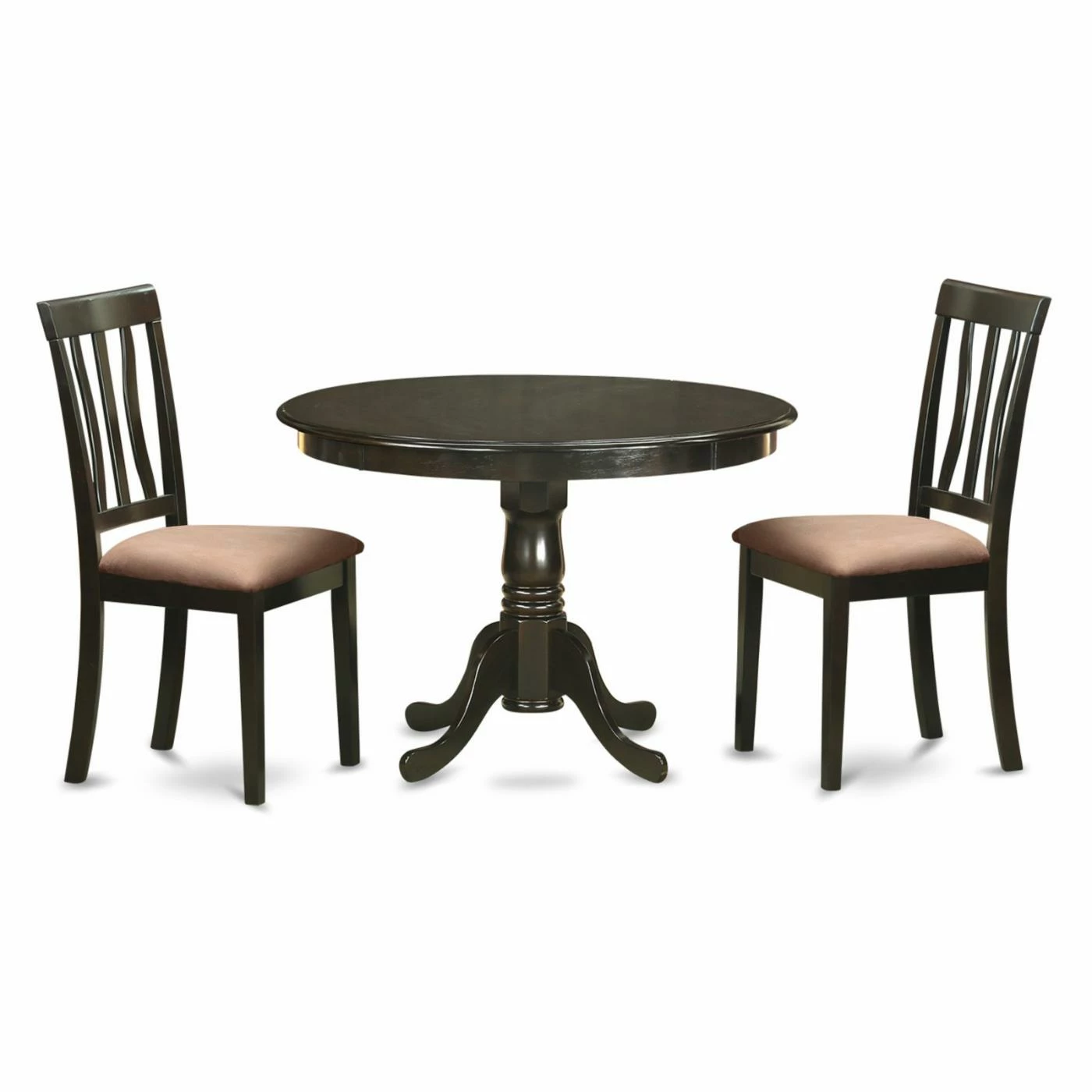 Wholesale 🎉 Round East West Furniture Hartland 3 Piece Splat Back Dining Table Set ❤️ 7 Wholesale 🎉 Round East West Furniture Hartland 3 Piece Splat Back Dining Table Set ❤️ - Image 5