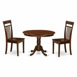 Deals 💯 Round East West Furniture Hartland 3 Piece Sheraton Dining Table Set 👏 11 Deals 💯 Round East West Furniture Hartland 3 Piece Sheraton Dining Table Set 👏 -Kitchen Sales Store scaleEASE703